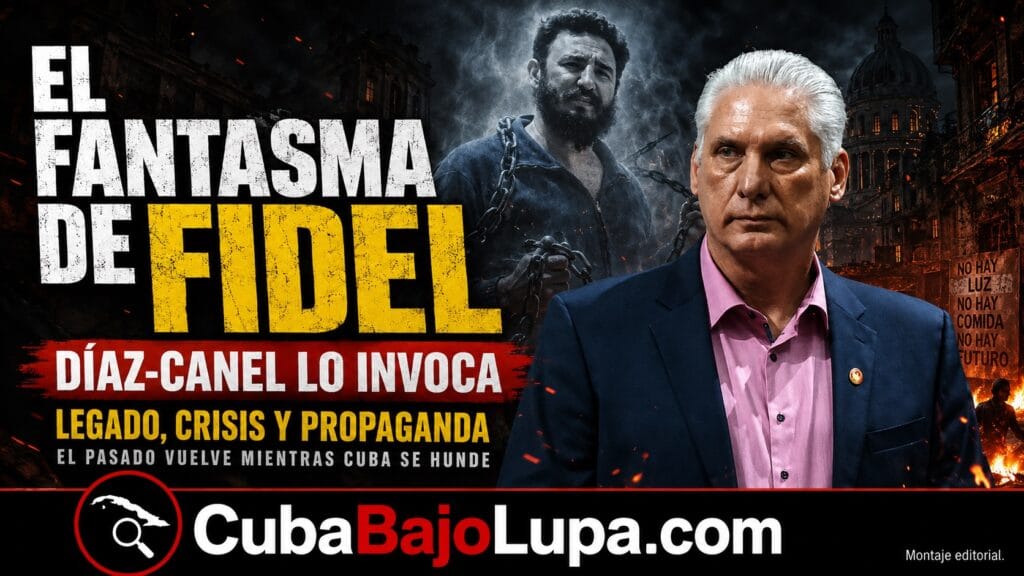 DIAZ-CANEL REVIVE A FIDEL CASTRO EN PLENO DISCURSO EN LA HABANA Y ADVIERTE QUE ESTÁ LISTO PARA «ATERRAR» A SUS ADVERSARIOS