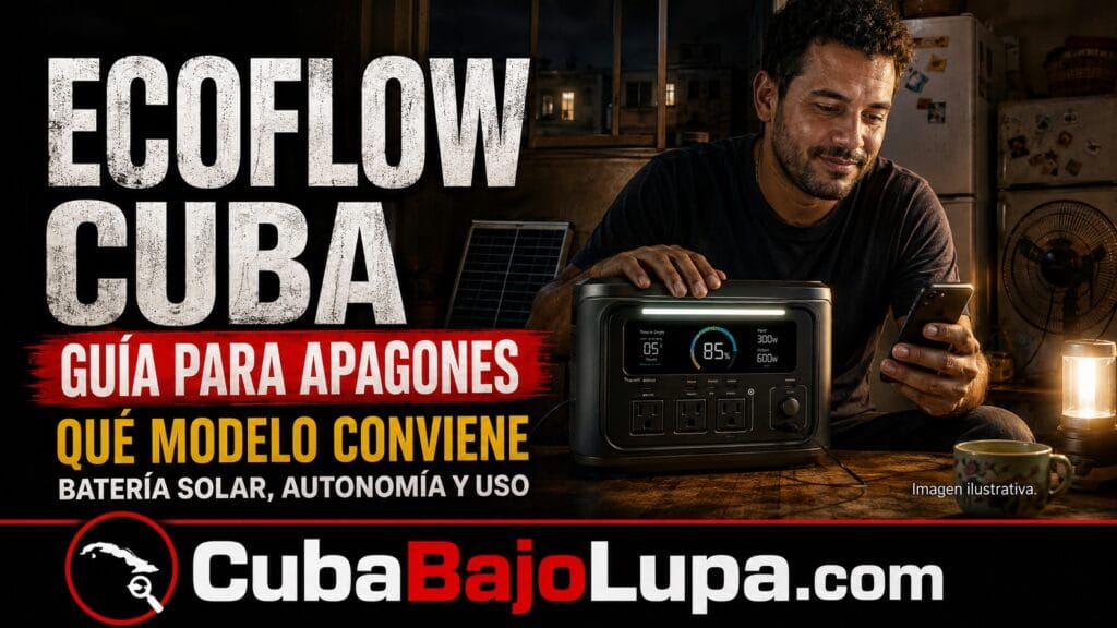ECOFLOW PARA CUBA: QUÉ BATERÍA SOLAR ELEGIR PARA LOS APAGONES Y CUÁNTO PUEDE DURAR