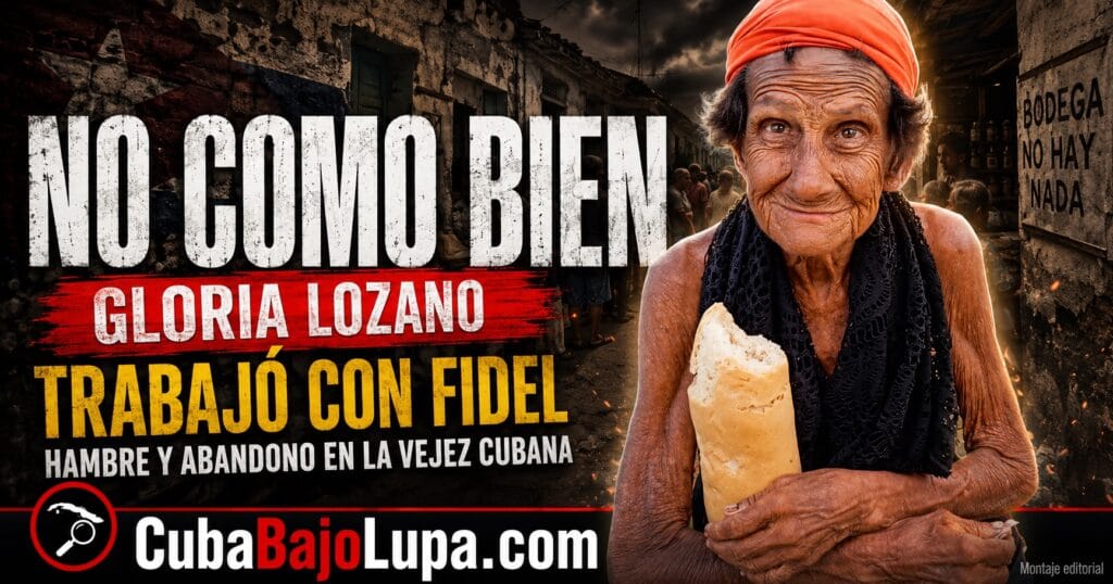“NO COMO BIEN”: GLORIA LOZANO, JUBILADA QUE TRABAJÓ EN LA SEGURIDAD DE FIDEL CASTRO, EXPONE LA CRISIS DE LOS ANCIANOS EN CUBA