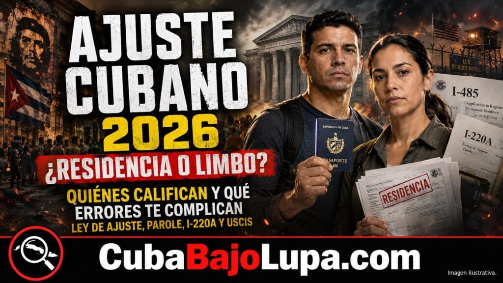 LEY DE AJUSTE CUBANO EN 2026: QUIÉNES PUEDEN SOLICITAR LA RESIDENCIA Y QUÉ ERRORES PUEDEN COMPLICAR EL CASO