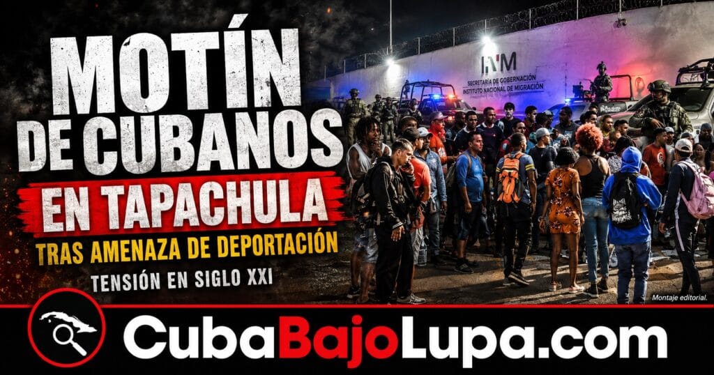 CASI MEDIO CENTENAR DE CUBANOS SE AMOTINAN EN ESTACIÓN MIGRATORIA DE MÉXICO TRAS CONOCER QUE SERIAN DEPORTADOS