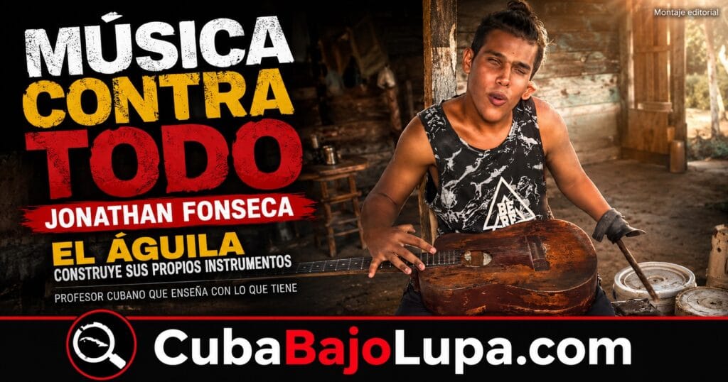 CON CUATRO CUERDAS Y PIEZAS DE BICICLETA: ESTE CUBANO DESAFÍA LA FALTA DE RECURSOS PARA HACER MÚSICA EN CUBA