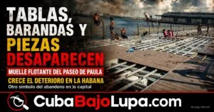 EL MUELLE FLOTANTE DEL PASEO DE PAULA SE CAE A PEDAZOS: DENUNCIAN ABANDONO, BASURA Y PÉRDIDA DE SU ESTRUCTURA