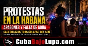PROTESTAS Y CACEROLAZOS BAJO FUERTE PRESECIA POLICIAL SACUDEN LA HABANA VIEJA TRAS NUEVO COLAPSO ELÉCTRICO
