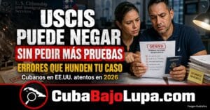 USCIS ENDURECE LAS REGLAS EN 2026 PARA CUBANOS: ESTOS ERRORES PODRÍAN PROVOCAR UNA NEGACIÓN SIN QUE TE PIDAN MÁS DOCUMENTOS