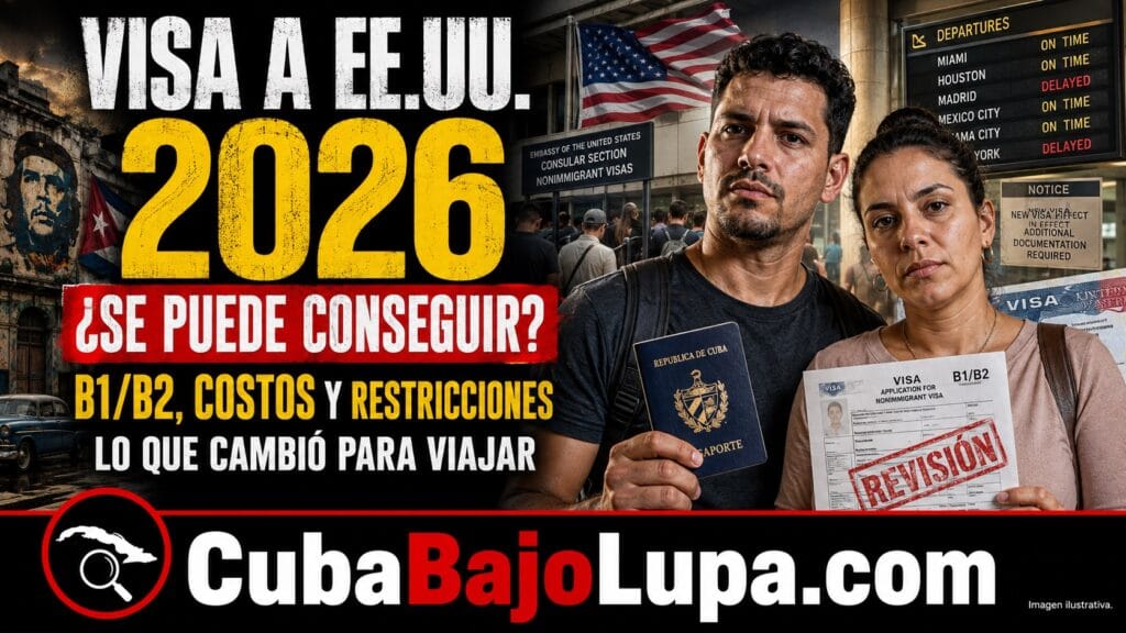 VISA DE TURISMO PARA CUBANOS EN 2026: REQUISITOS, COSTOS Y LAS NUEVAS RESTRICCIONES PARA VIAJAR A EE. UU.