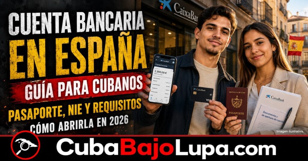 CÓMO ABRIR UNA CUENTA BANCARIA EN ESPAÑA SIENDO CUBANO EN 2026: PASAPORTE, NIE, REQUISITOS Y OPCIONES