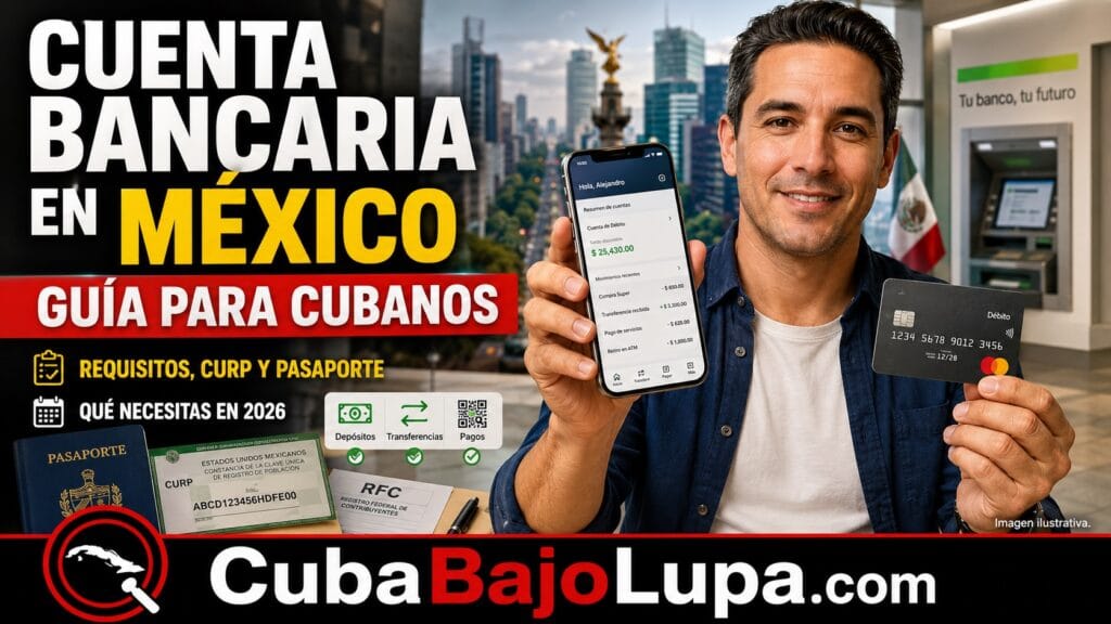 ¿ACABAS DE LLEGAR A MÉXICO? ASÍ PUEDE UN CUBANO ABRIR SU PRIMERA CUENTA BANCARIA EN 2026