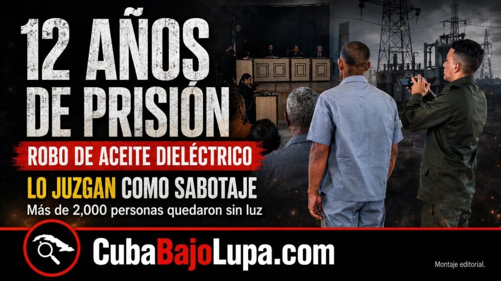 CONDENAN A 12 AÑOS DE PRISIÓN A UNA PERSONA EN SANTIAGO DE CUBA POR ROBAR ACEITE DE LOS TRANSFORMADORES ELÉCTRICOS