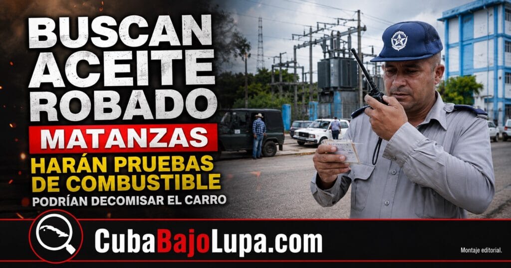 MATANZAS ACTIVA CONTROLES DE CARRETERA: VEHÍCULO QUE CIRCULE CON ACEITE ROBADO DE TRANSFORMADORES SERÁ DECOMISADO