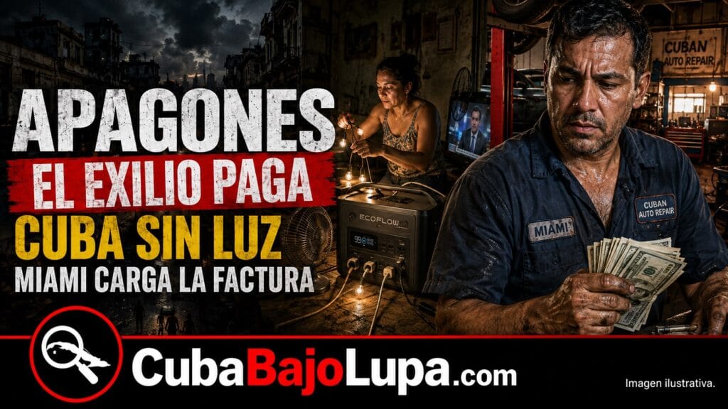 APAGONES EN CUBA, BOLSILLOS VACÍOS EN EL EXILIO: LA CRISIS ELÉCTRICA QUE TAMBIÉN ESTÁN PAGANDO LOS FAMILIARES EN MIAMI