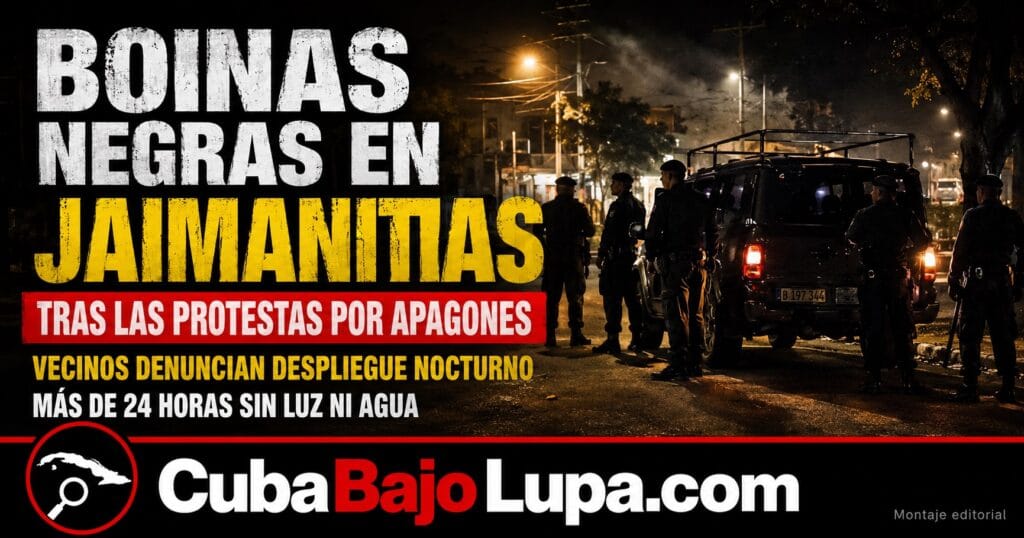 BOINAS NEGRAS APARECEN EN JAIMANITAS TRAS NUEVAS PROTESTAS POR APAGONES Y FALTA DE AGUA