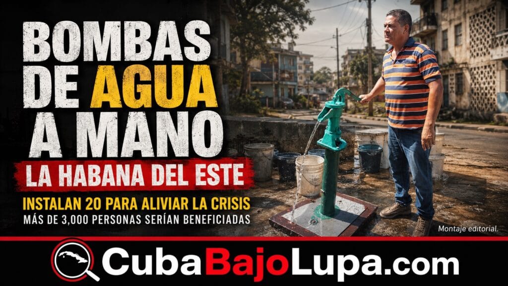 “SEGUIMOS AVANZANDO”: RÉGIMEN INSTALA BOMBAS MANUALES DE AGUA EN LA HABANA Y DESATA OLA DE BURLAS EN LAS REDES