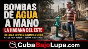 “SEGUIMOS AVANZANDO”: RÉGIMEN INSTALA BOMBAS MANUALES DE AGUA EN LA HABANA Y DESATA OLA DE BURLAS EN LAS REDES