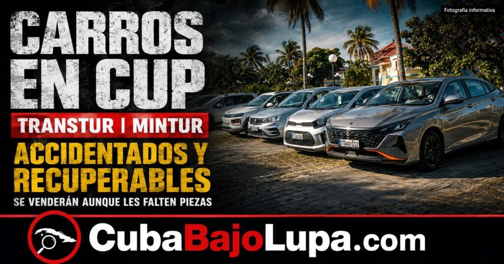 RÉGIMEN VENDERÁ EN PESOS CARROS DE TURISMO ACCIDENTADOS O INCOMPLETOS: PODRÁN FALTAR HASTA NEUMÁTICOS Y LUCES
