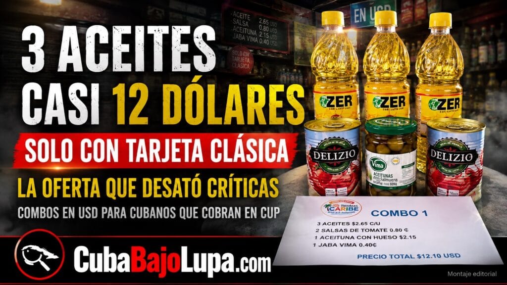 TIENDAS ESTATALES OFRECEN «COMBOS» EN DÓLARES CON BOTELLAS DE ACEITE PARA LOGRAR VENDER PRODUCTOR QUE LLEVAN MESES ESTANCADOS