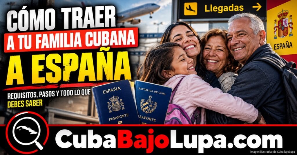 CÓMO LLEVAR A TODA TU FAMILIA DESDE CUBA A ESPAÑA EN 2026: REAGRUPACIÓN, REQUISITOS, INGRESOS Y VISADO
