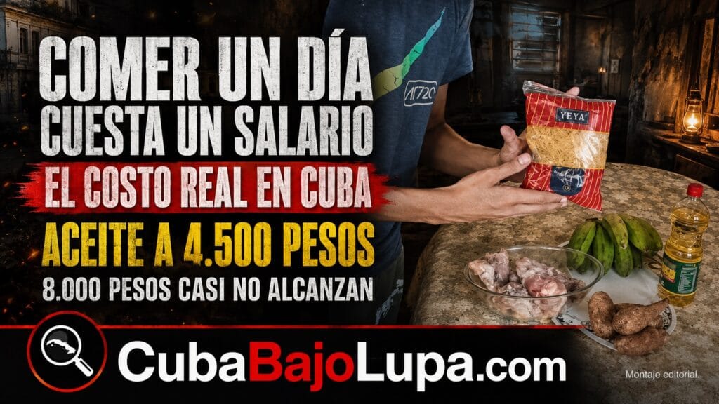 ¿QUÉ SE PUEDE COMPRAR DE COMIDA EN CUBA CON 8.000 PESOS? ESTE JOVEN CUBANO LO EXPERIMENTÓ CON SU BOLSILLO Y QUEDÓ SIN PALABRAS