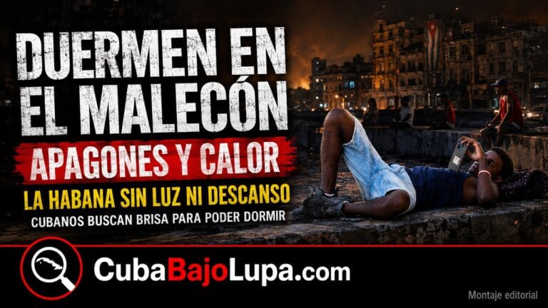 CUBANOS DUERMEN EN EL MALECÓN PARA ESCAPAR DEL CALOR Y LOS APAGONES EN LA HABANA