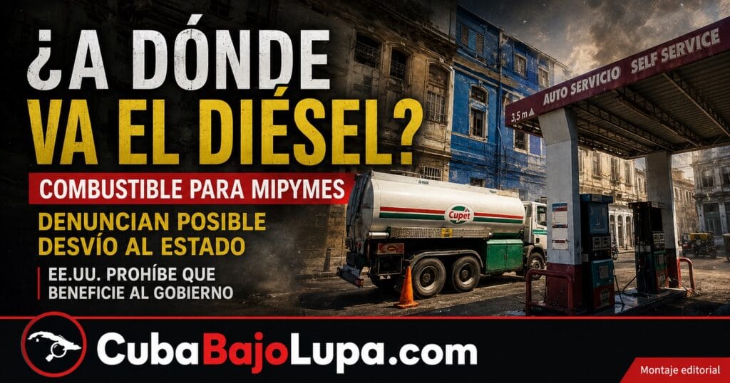 DENUNCIA EN CUBA APUNTA A POSIBLE DESVÍO DE DIÉSEL IMPORTADO POR MIPYMES HACIA VEHÍCULOS ESTATALES