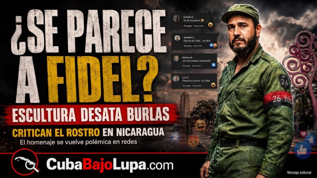 NICARAGUA INSTALA ESCULTURA GIGANTE DE FIDEL CASTRO PERO LAS REDES NO PERDONAN: «SE PARECE A CUALQUIERA MENOS AL FIFO»