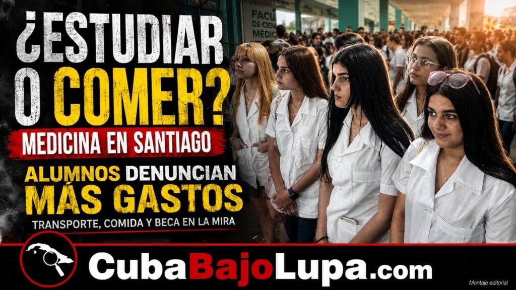 ESTUDIANTES DE MEDICINA EN SANTIAGO DE CUBA ALERTAN: TRASLADOS Y COMIDA PODRÍAN COSTARLES MÁS DE 5,000 PESOS POR SEMANA