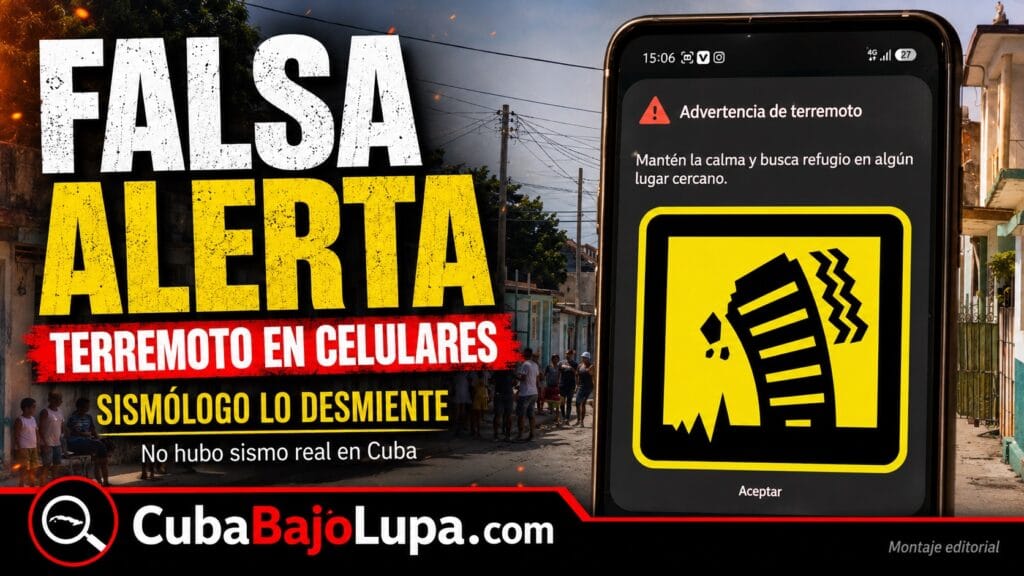 JEFE DEL SERVICIO SISMOLÓGICO CUBANO CONFIRMA QUE LA ALERTA DE TERREMOTO EN LOS MILES DE MÓVILES FUE FALSA