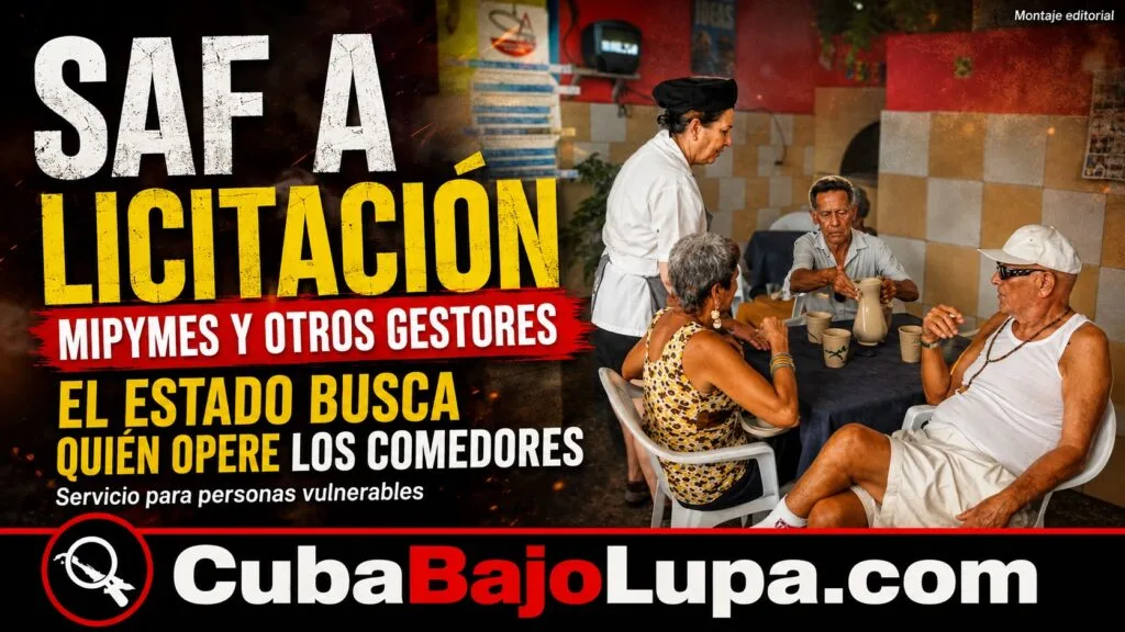 ¿SE ACABÓ EL SUBSIDIO? RÉGIMEN BUSCA MIPYMES PARA GESTIONAR COMEDORES DESTINADOS A PERSONAS VULNERABLES EN CUBA