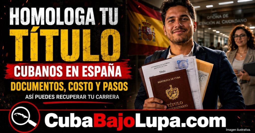 HOMOLOGAR UN TÍTULO CUBANO EN ESPAÑA EN 2026: DOCUMENTOS, COSTO Y LO QUE DEBES SABER ANTES DE EMPEZAR