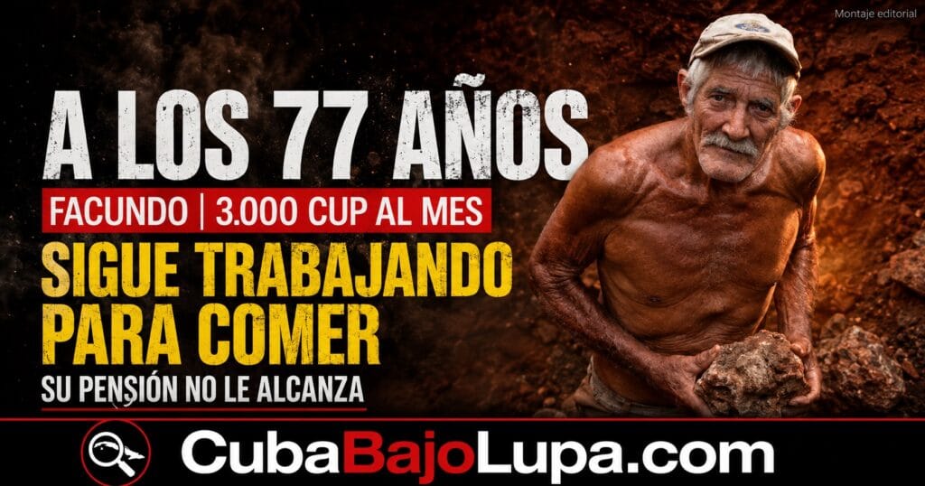 JUBILADOS EN CUBA: FACUNDO TIENE 77 AÑOS Y SIGUE CAVANDO Y CARGANDO PIEDRAS PORQUE SU PENSIÓN NO LE ALCANZA
