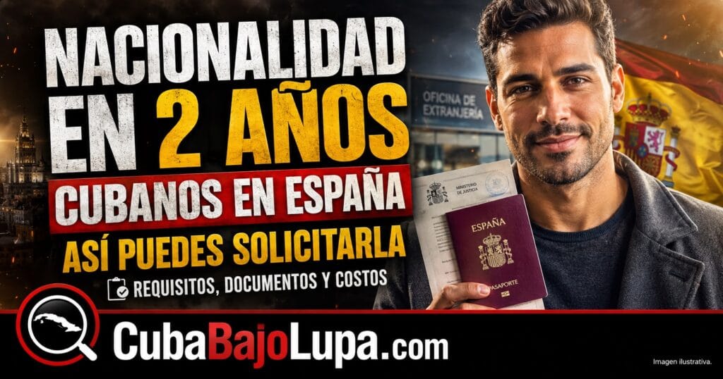 CUBANOS EN ESPAÑA: ASÍ PUEDES SOLICITAR LA NACIONALIDAD ESPAÑOLA TRAS SOLO DOS AÑOS DE RESIDENCIA EN 2026