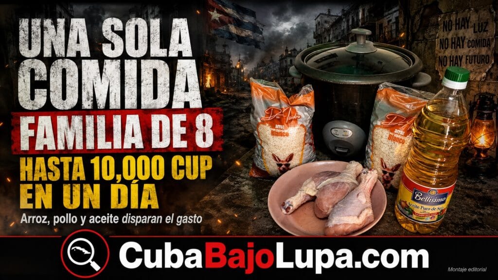 ARROZ, POLLO Y ACEITE: LA CUENTA QUE MUESTRA CUÁNTO CUESTA ALIMENTAR A UNA FAMILIA EN CUBA