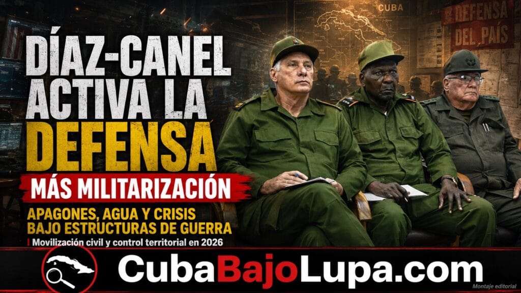 CUBA CAE A PEDAZOS… DÍAZ-CANEL JUEGA MIENTRAS A SER MILITAR Y SE VISTE HASTA DE VERDE PARA ORGANIZAR ZONAS DE DEFENSA