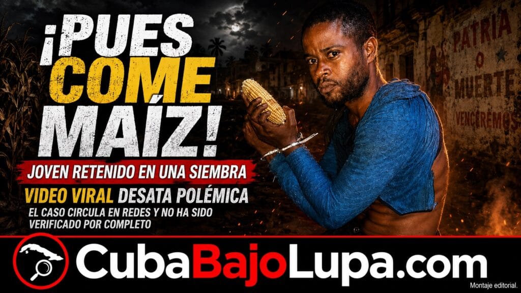 “¿TÚ NO QUERÍAS MAÍZ? ¡PUES COME MAÍZ!”: CAMPESINO CUBANO RETIENE A JOVEN QUE ROBABA EN SU FINCA Y LO OBLIGA A COMER MAÍZ CRUDO