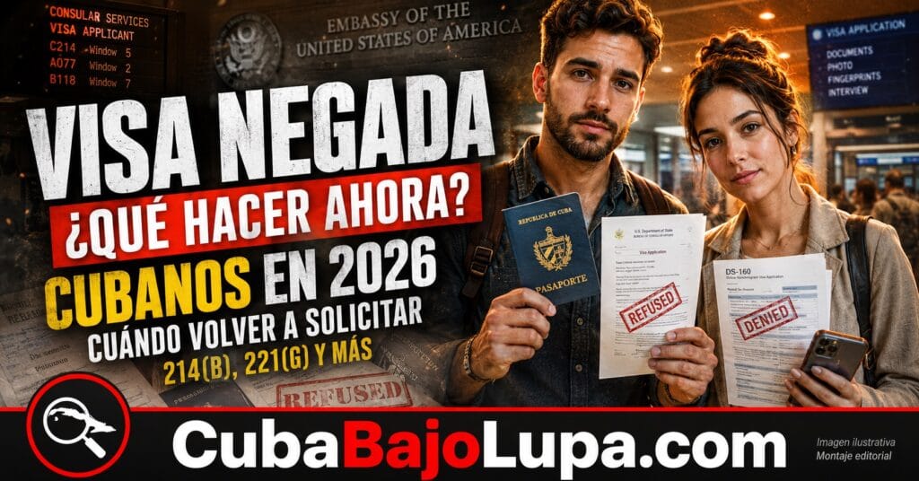 TE NEGARON LA VISA ESTADOUNIDENSE SIENDO CUBANO: CUÁNDO PUEDES VOLVER A SOLICITAR Y QUÉ DEBES CAMBIAR ANTES DE PAGAR OTRA VEZ