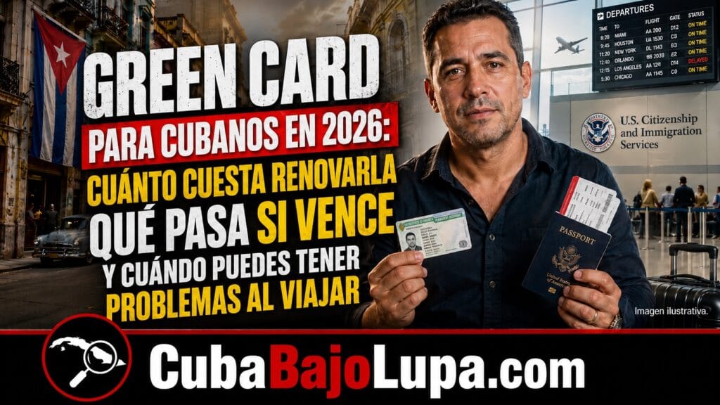 GREEN CARD PARA CUBANOS EN 2026: CUÁNTO CUESTA RENOVARLA, QUÉ PASA SI VENCE Y CUÁNDO PUEDES TENER PROBLEMAS AL VIAJAR