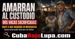 AMARRAN A UN CUSTODIO Y SACRIFICAN DOS RESES EN UNA VAQUERÍA DE MATANZAS