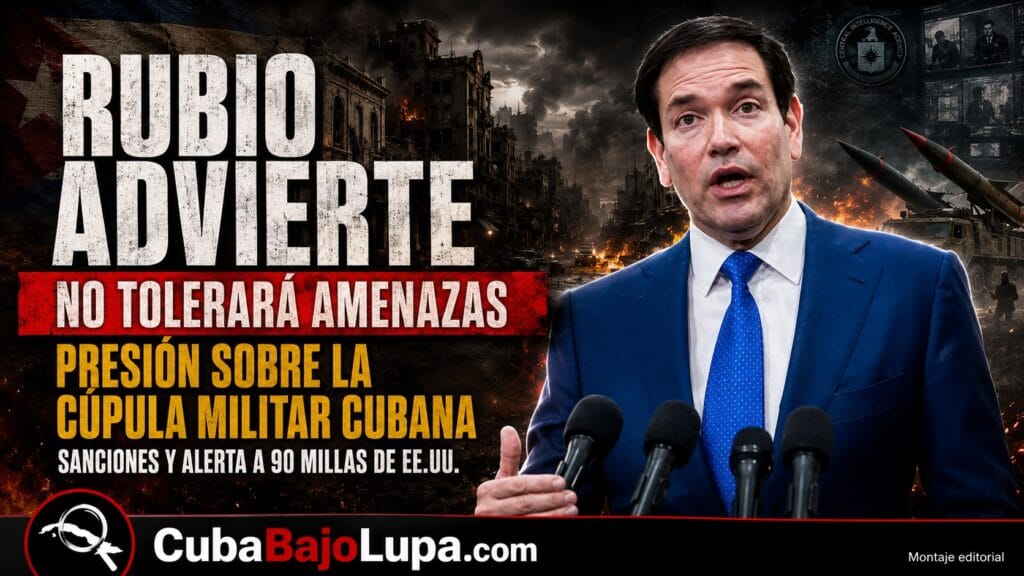 MARCO RUBIO LANZA FUERTE ADVERTENCIA AL RÉGIMEN CUBANO: “EE.UU NO TOLERARÁ OPERACIONES HOSTILES A SUS PUERTAS”