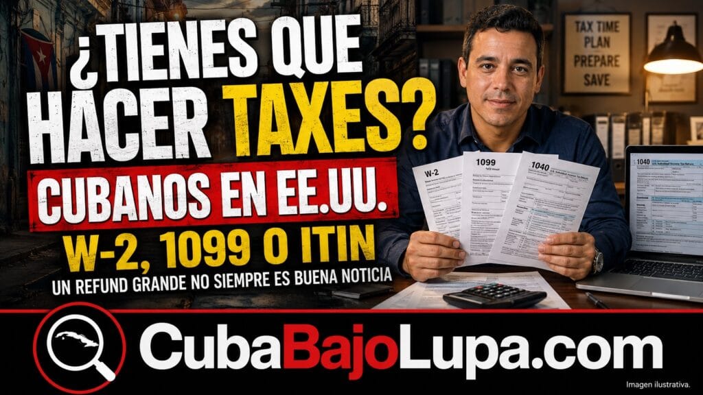 TAXES PARA CUBANOS EN EE.UU. EN 2026: QUIÉNES DEBEN DECLARAR, ITIN, REEMBOLSOS Y ERRORES QUE PUEDEN COSTAR DINERO