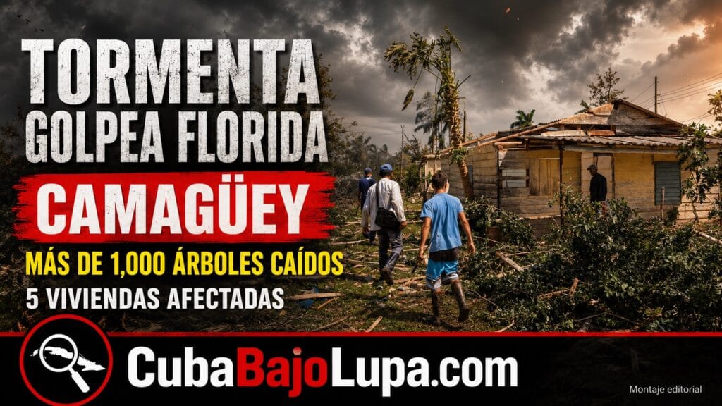 TORMENTA SEVERA GOLPEA FLORIDA, CAMAGÜEY: MÁS DE MIL ÁRBOLES CAÍDOS Y VIVIENDAS AFECTADAS