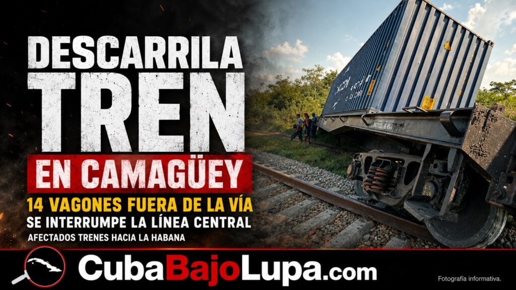 DESCARRILAN 14 VAGONES DE UN TREN DE CARGA EN CAMAGÜEY Y QUEDA INTERRUMPIDA LA LÍNEA CENTRAL DEL FERROCARRIL EN CUBA