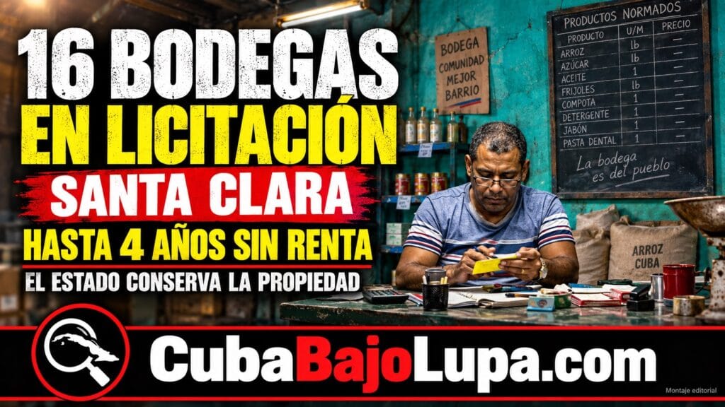 RÉGIMEN PONE EN LICITACIÓN BODEGAS EN SANTA CLARA PARA NEGOCIOS PRIVADOS QUE QUIERAN COMENZAR A GESTIONARLAS