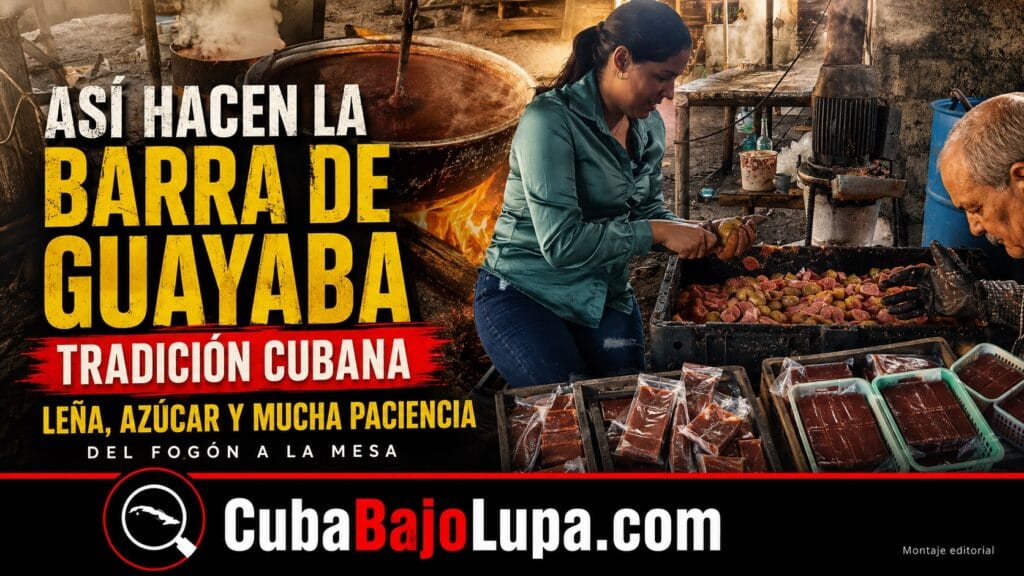 ASÍ HACEN LA TRADICIONAL BARRA DE GUAYABA CUBANA: UN PROCESO ARTESANAL DE HORAS, LEÑA Y MUCHA PACIENCIA