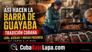 ASÍ HACEN LA TRADICIONAL BARRA DE GUAYABA CUBANA: UN PROCESO ARTESANAL DE HORAS, LEÑA Y MUCHA PACIENCIA