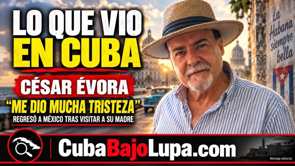 CÉSAR ÉVORA REGRESA DE CUBA PARA VISITAR A SU MADRE DE 90 AÑOS Y CONFIESA SU TRISTEZA: “LA SITUACIÓN ESTÁ MUY, PERO MUY DIFÍCIL”