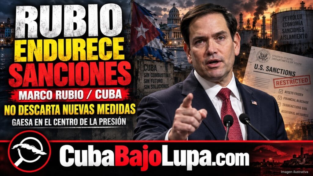 MARCO RUBIO DICE QUE TRUMP IMPUSO “LAS SANCIONES MÁS FUERTES” CONTRA CUBA DESDE 1959 Y NO DESCARTA NUEVAS MEDIDAS