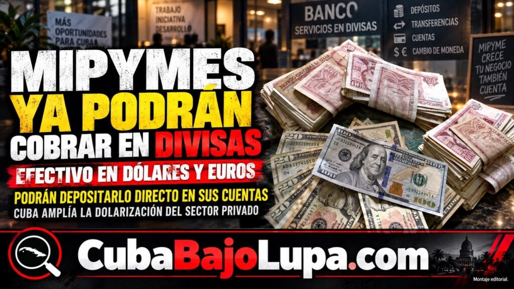 RÉGIMEN CUBANO APRUEBA QUE LOS NEGOCIOS PRIVADOS PUEDAN COMENZAR A COBRAR SUS PRODUCTOS EN DÓLARES Y EUROS EN EFECTIVO