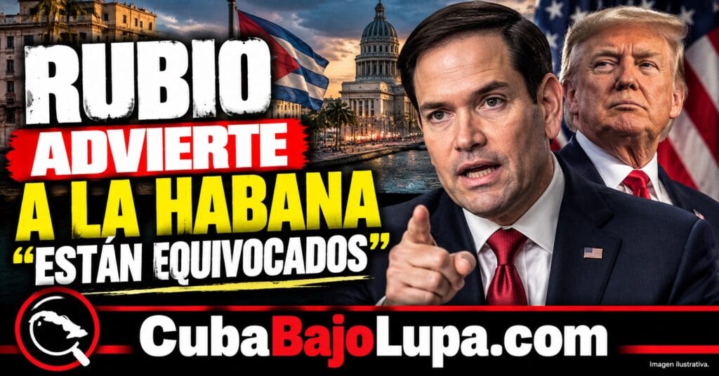 MARCO RUBIO ADVIERTE A LA CÚPULA CUBANA: “ESTÁN EQUIVOCADOS” SI CREEN QUE PUEDEN ESPERAR A QUE TERMINE TRUMP