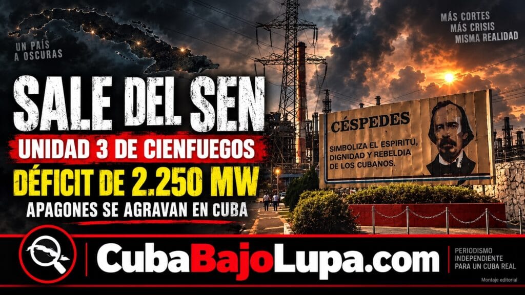 EL SEN SE TAMBALEA: CUBA REPORTA LA SALIDA DE ULTIMA HORA DE LA CENTRAL TERMOELÉCTRICA CARLOS MANUEL DE CÉSPEDES EN CIENFUEGOS