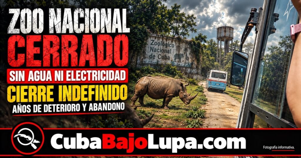 PARQUE ZOOLÓGICO NACIONAL DE CUBA CIERRA «POR TIEMPO INDEFINIDO» POR FALTA DE ELECTRICIDAD Y AGUA